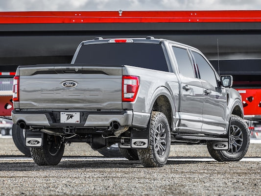 F-150 GatorBack Mudflaps - Ford Oval Chrome