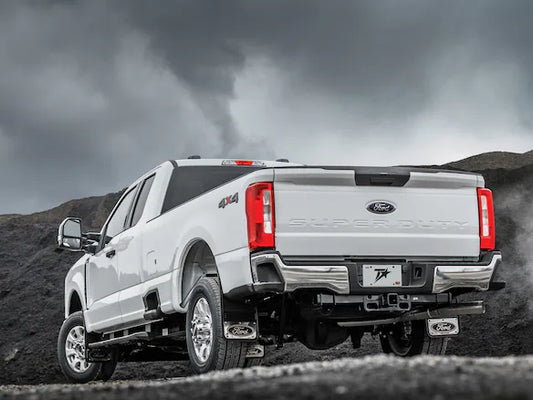 Super Duty SRW GatorBack Mudflaps - Ford Oval Chrome
