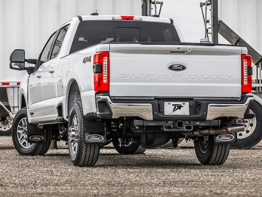 Super Duty SRW GatorBack Mudflaps - White Ford Oval