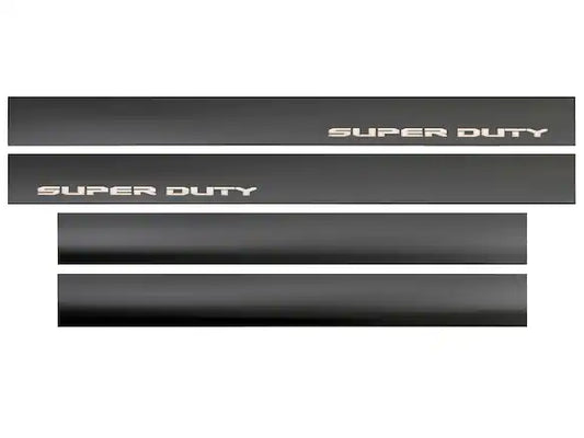 Super Duty Door Sill Plate Stainless Steel - Black