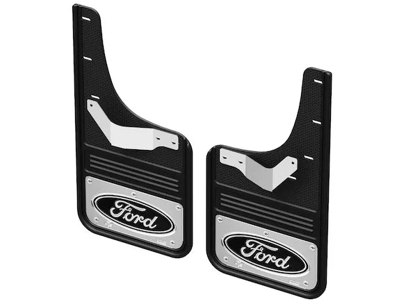 F-150 GatorBack Mudflaps - Ford Oval Chrome