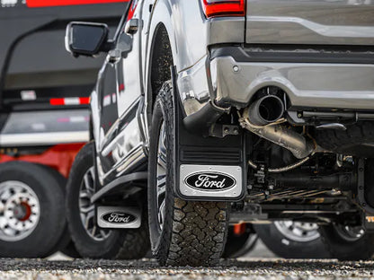 F-150 GatorBack Mudflaps - Ford Oval Chrome