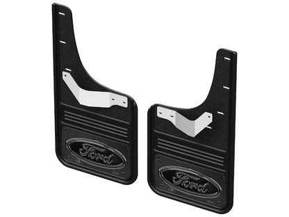 F-150 GatorBack Mudflaps - Ford Oval Gunmetal