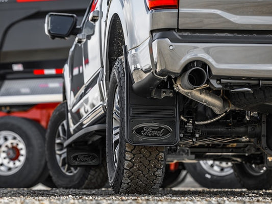 F-150 GatorBack Mudflaps - Ford Oval Gunmetal