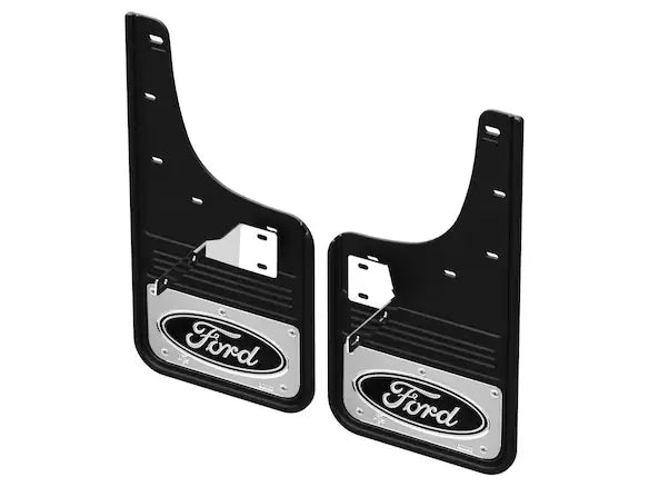 Super Duty SRW GatorBack Mudflaps - Ford Oval Chrome