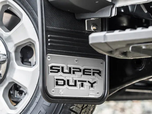 Super Duty SRW GatorBack Mudflaps - Chrome Super Duty