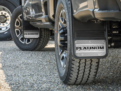 Super Duty SRW GatorBack Mudflaps - Chrome Platinum