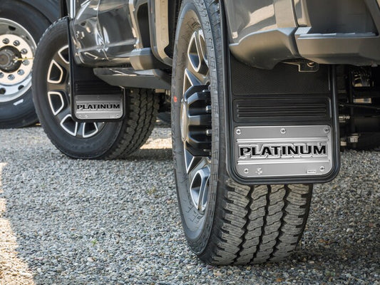 Super Duty SRW GatorBack Mudflaps - Chrome Platinum