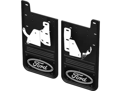 Super Duty SRW GatorBack Mudflaps - White Ford Oval