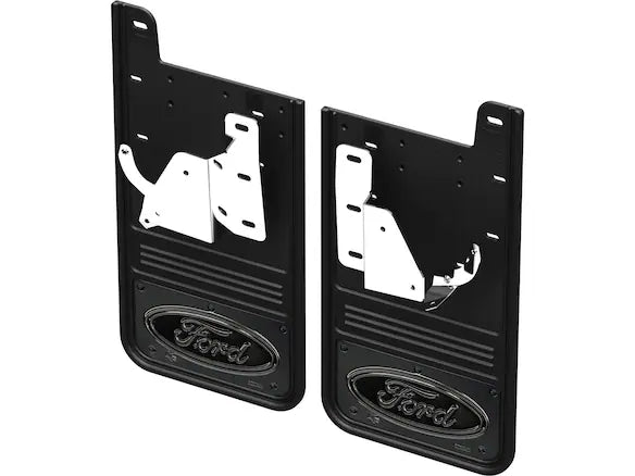 Super Duty SRW GatorBack Mudflaps - Ford Oval Gunmetal