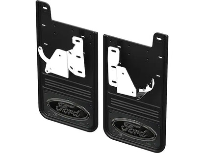 Super Duty SRW GatorBack Mudflaps - Ford Oval Gunmetal