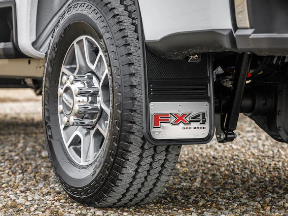 Super Duty SRW GatorBack Mudflaps - Chrome FX4