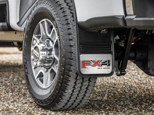 Super Duty SRW GatorBack Mudflaps - Chrome FX4