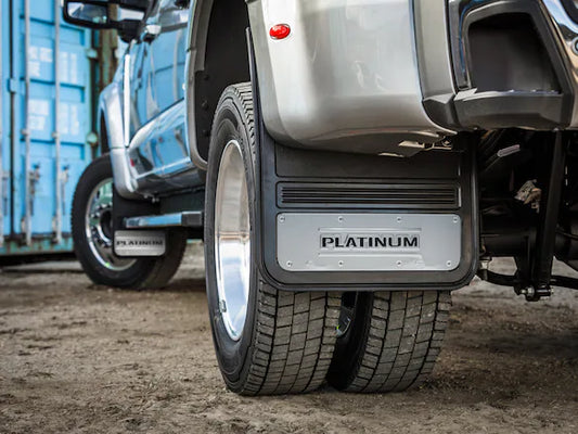 Super Duty DRW GatorBack Mudflaps - Chrome Platinum